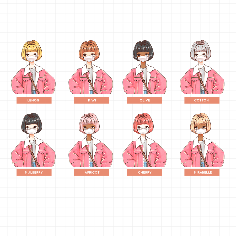 Jungnyeon Wear Your Mask PaperDollzCo Planner Stickers | J236