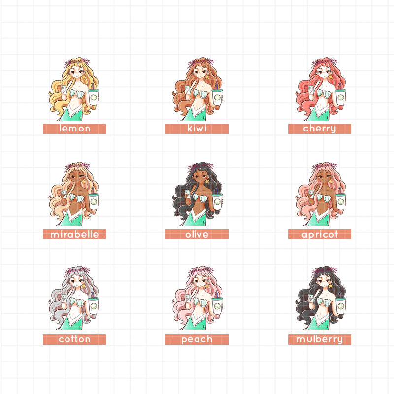 Coffeeholic| The Modern Mermaids | Collections Stickers | C306
