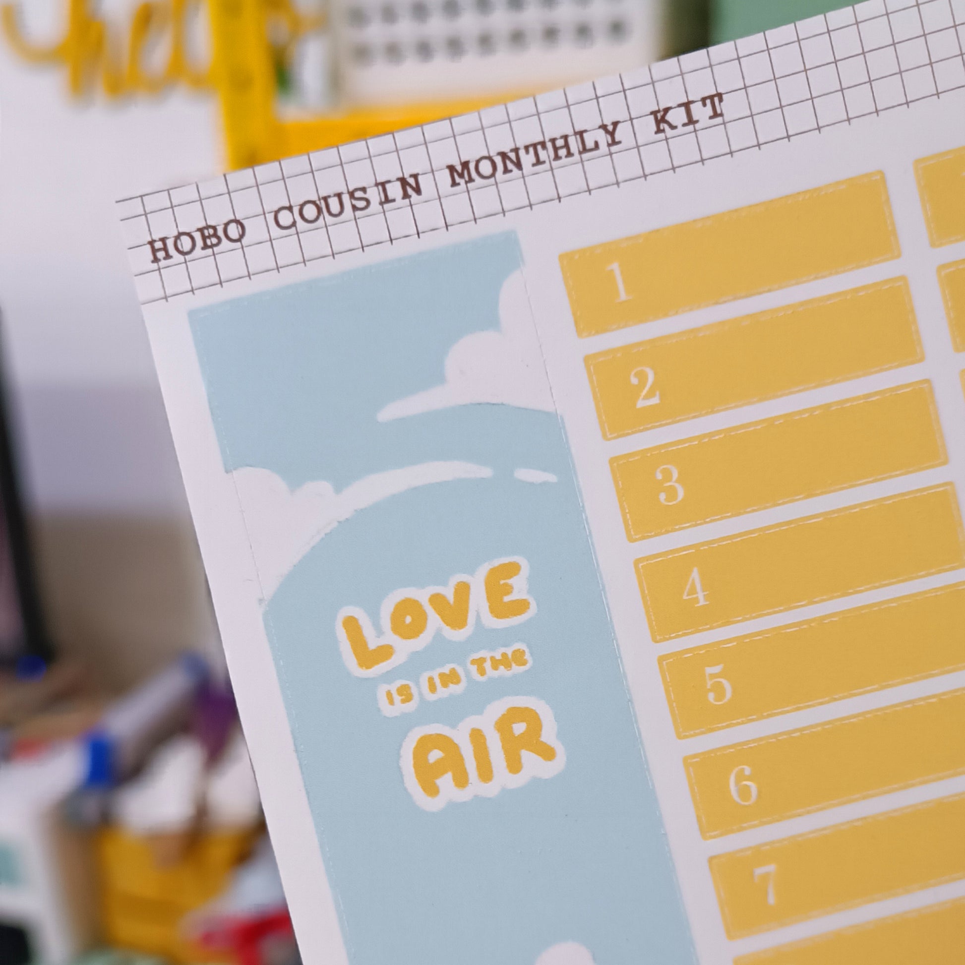 Love is in the Air Hobonichi Monthly Kit Sticker - HCM002 | HWM002