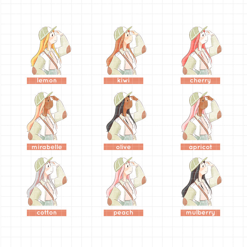 Balloon Fest My Fair Ladies PaperDollzCo Planner Stickers | J297