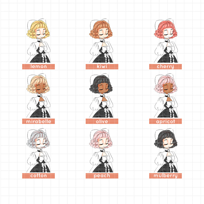 Dark Gothicness PaperDollzCo Planner Stickers | J258b