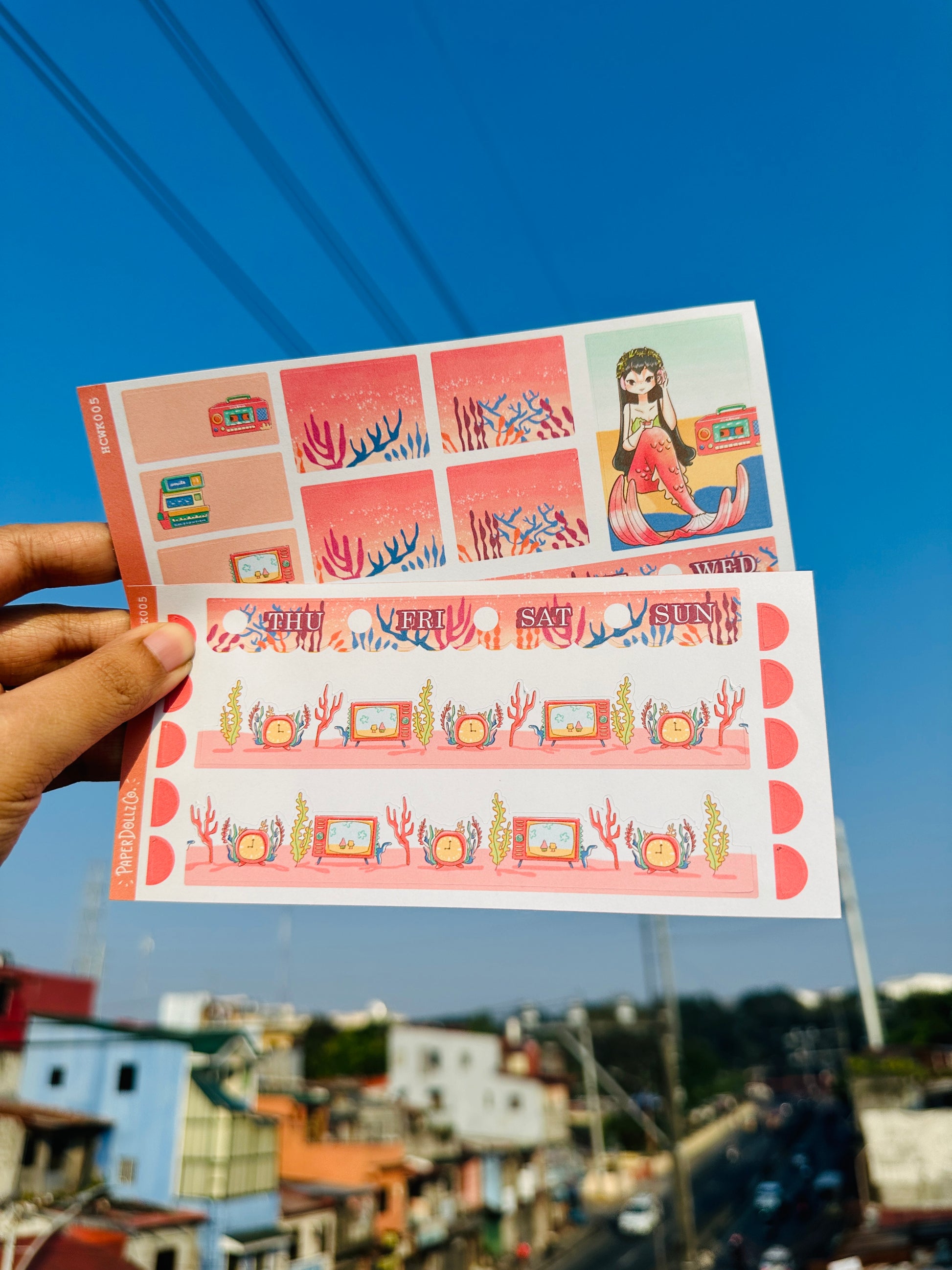 Retro The Modern Mermaids Hobonichi Cousin Weekly Kit | hcwk005