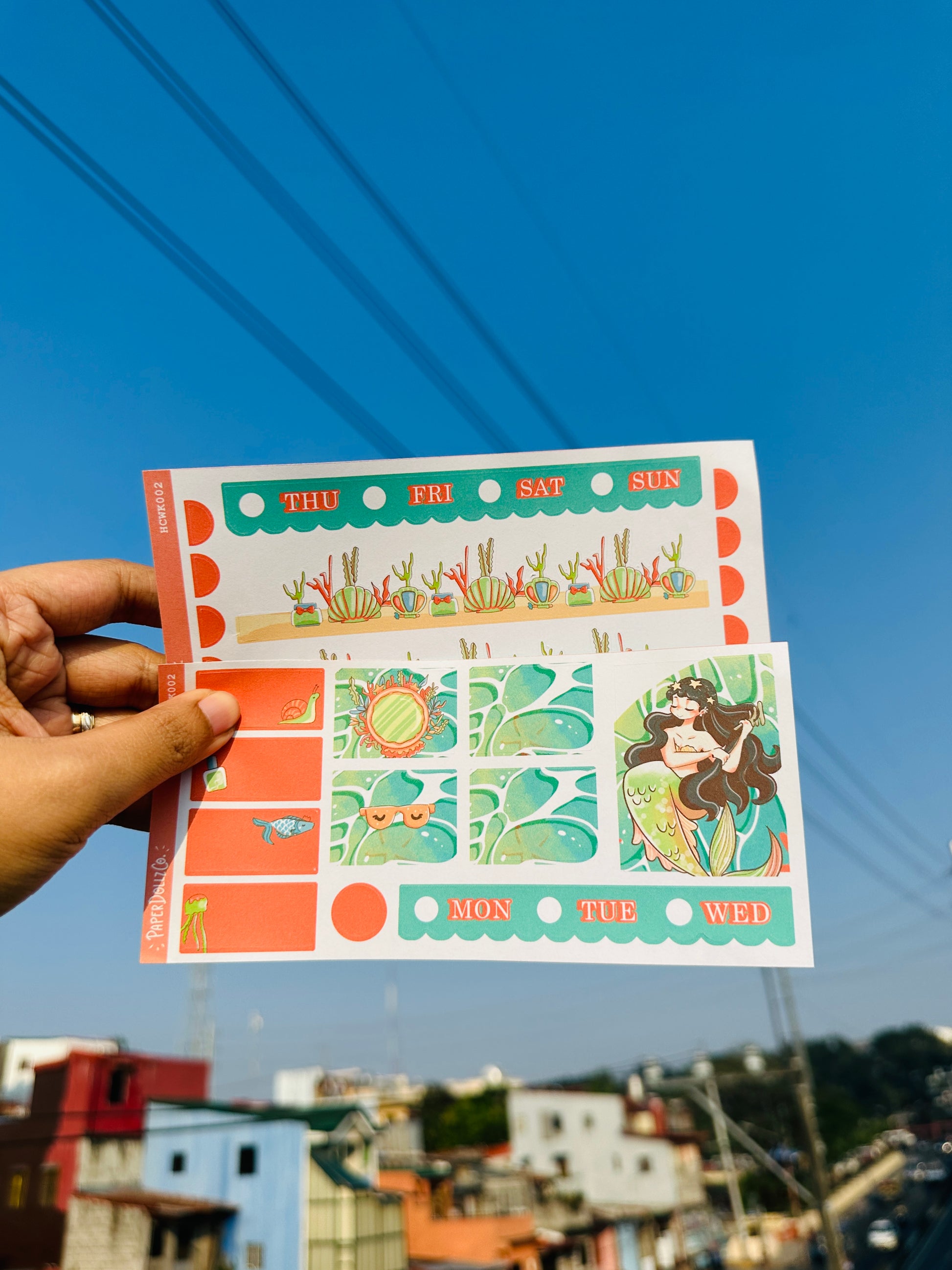 Stylish The Modern Mermaids Hobonichi Cousin Weekly Kit | hcwk002
