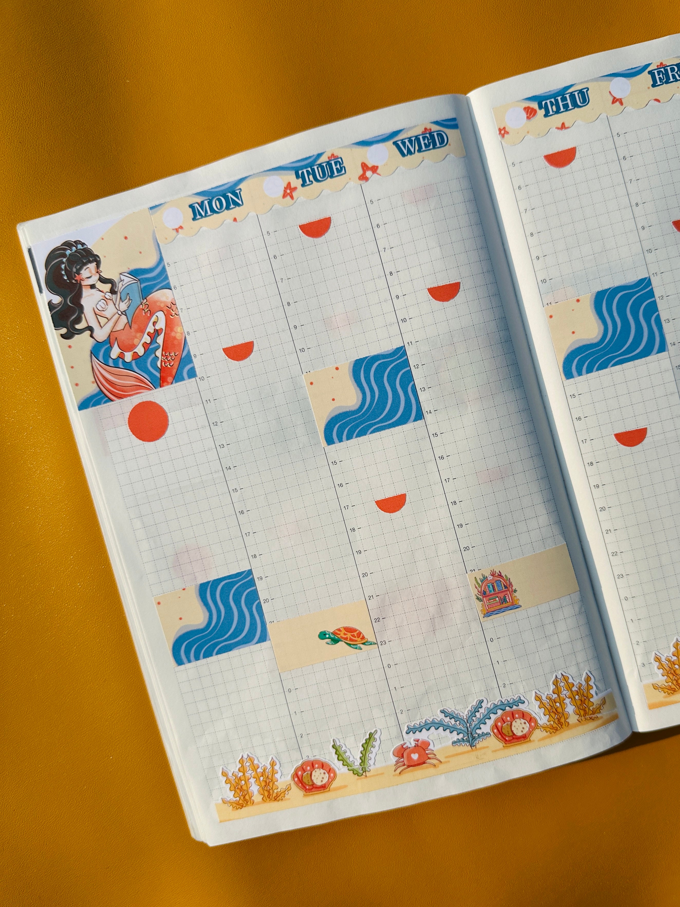 Bookish The Modern Mermaids Hobonichi Cousin Weekly Kit | hcwk004
