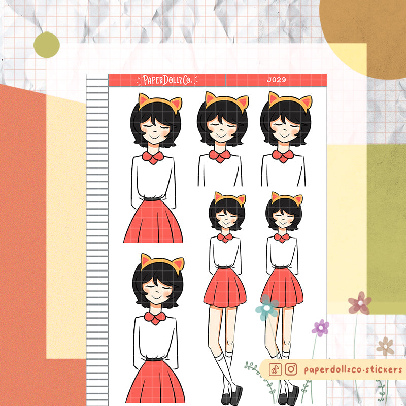 PaperDollzCo Cat Planner Sticker | J029a