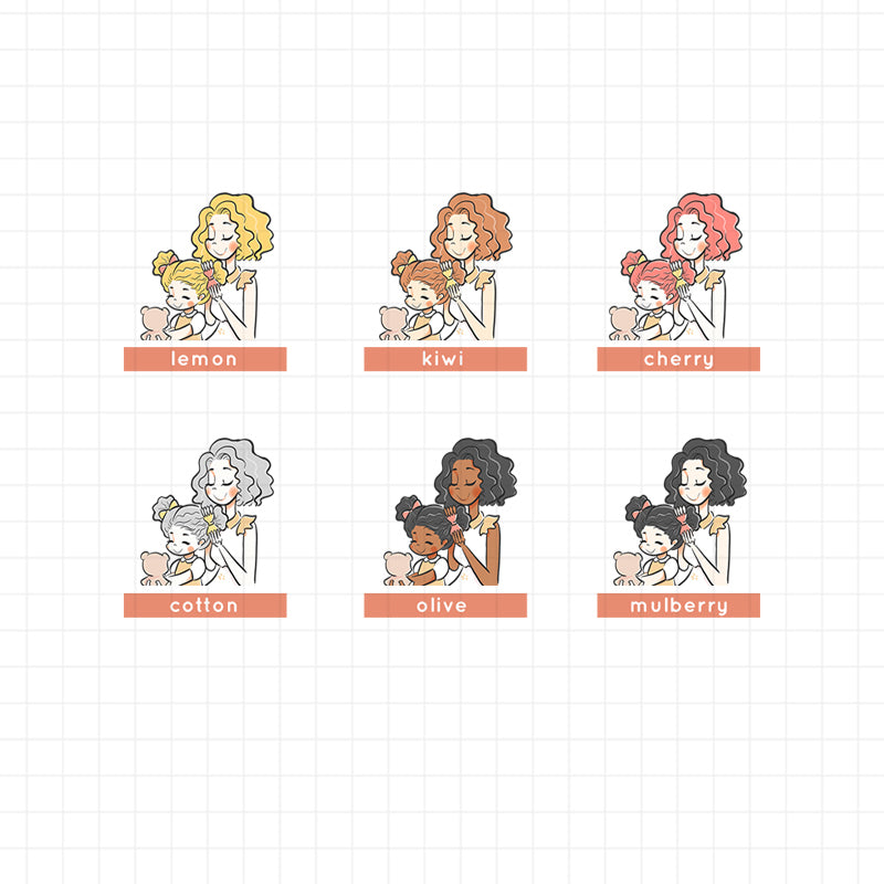 Mother and Daughter | Just Dolls Stickers | J133