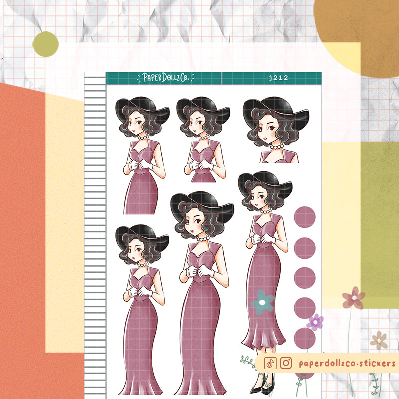 60s Formal Planner Sticker | J212