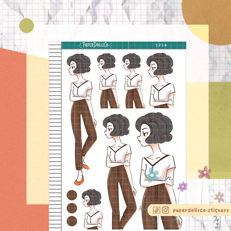60s Queen Planner Sticker | J214