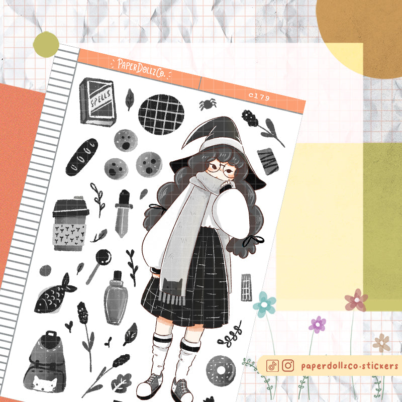 Mystical Halloween Collections PaperDollzCo Planner Sticker | C179