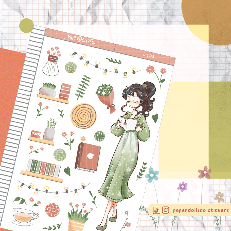 Floral Spring Fashion Collections PaperdDollzCo Planner Sticker | C191