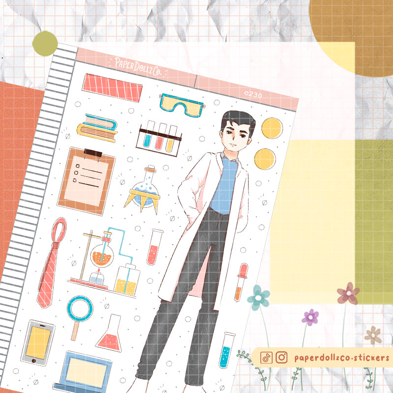 Professor Collections PaperDollzCo Planner Stickers | C230