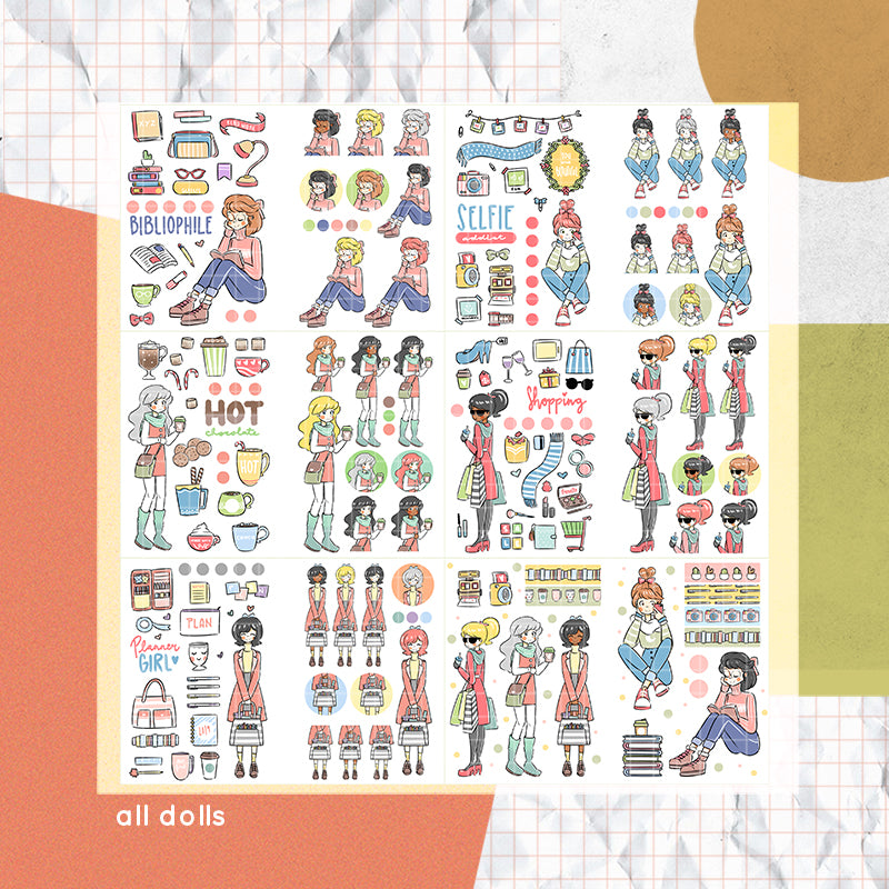 Time to Unwind PaperDollzCo Planner Sticker Book | CB004