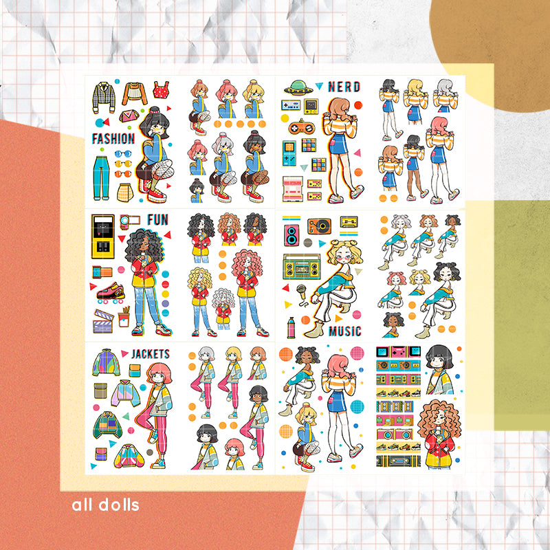 Remember the 90's PaperDollzCo Planner Sticker Book | CB008