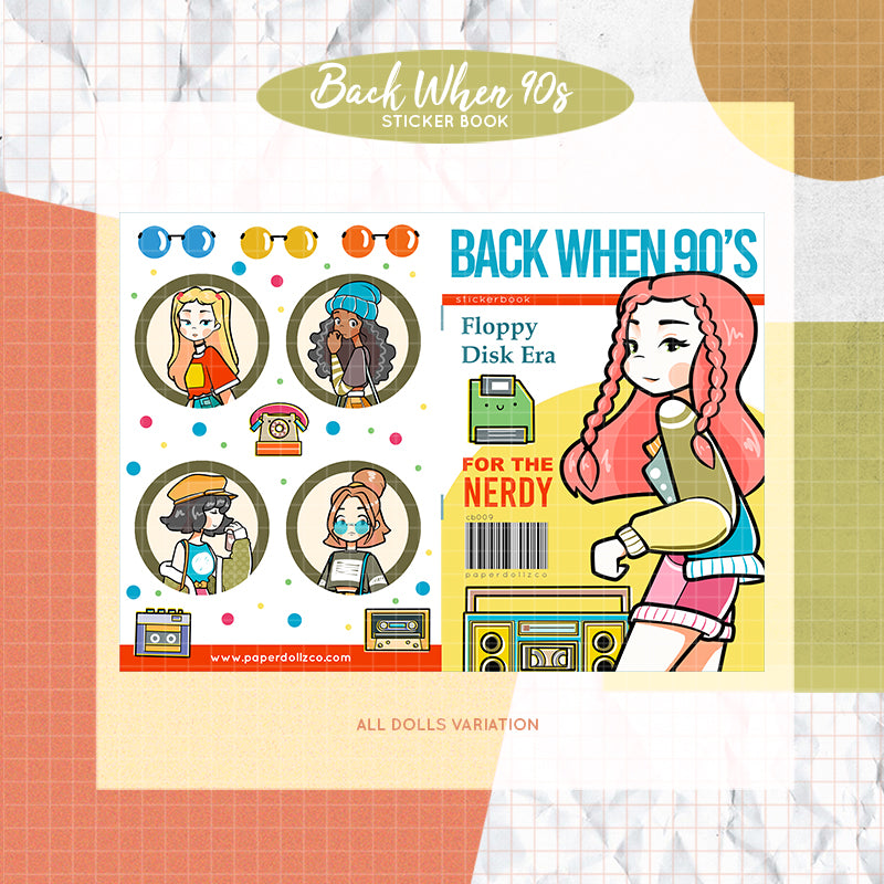 Back When 90's PaperDollzCo Planner Sticker Book | CB009