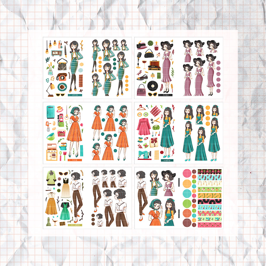 Way Out 60s Planner Sticker Book | CB016