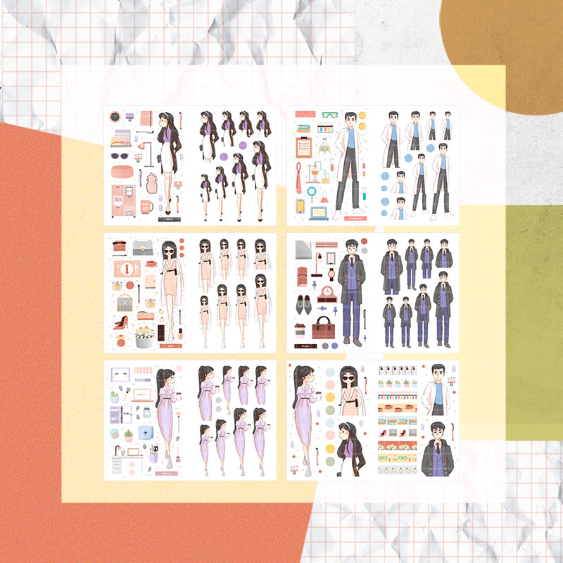 Workaholic PaperDollzCo Planner Sticker Book | CB026