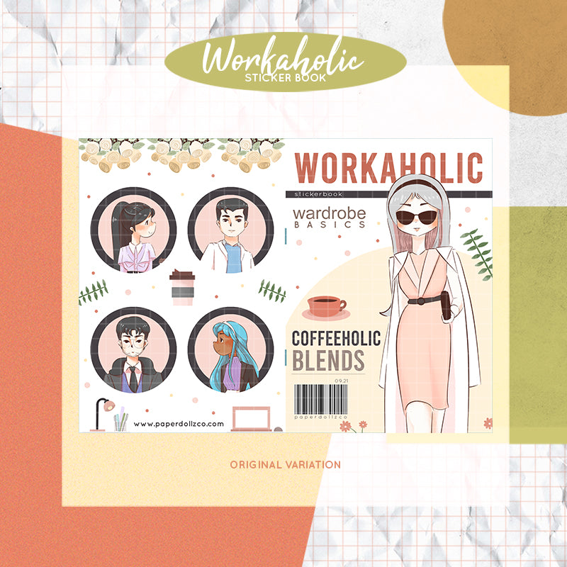 Workaholic PaperDollzCo Planner Sticker Book | CB026