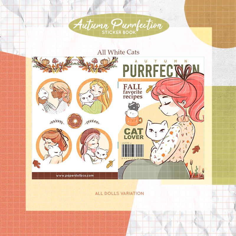 Autumn Purrfection PaperDollzCo Planner Sticker Book | CB039W