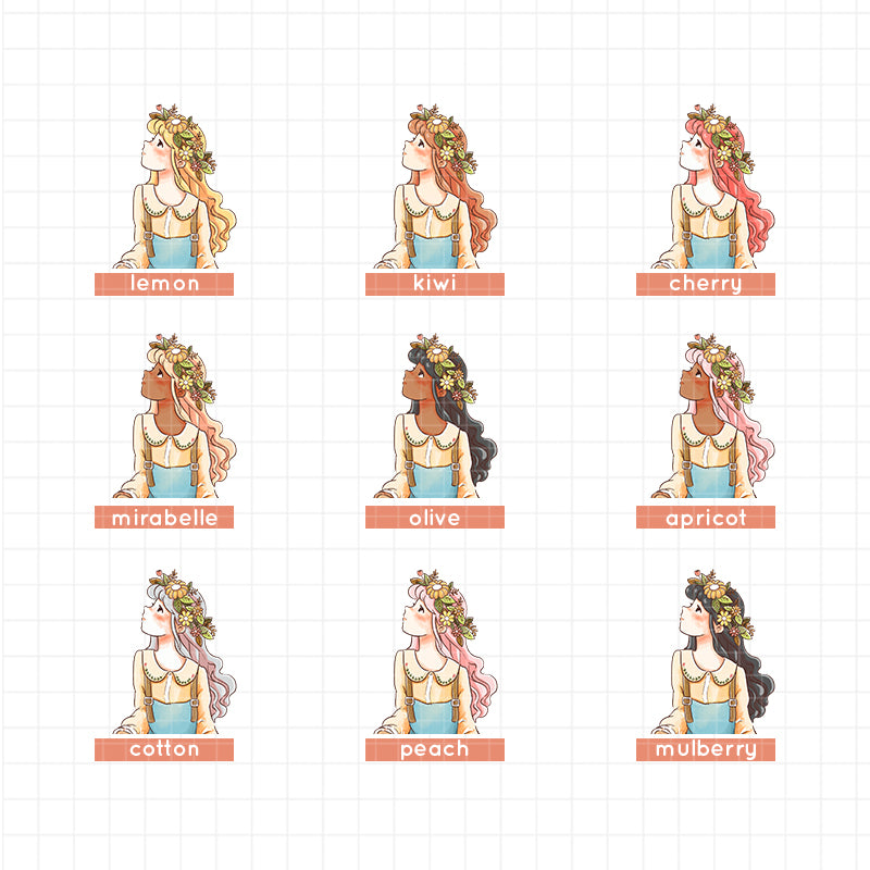 Retro | The Pretty Petal | Collection Stickers | C301
