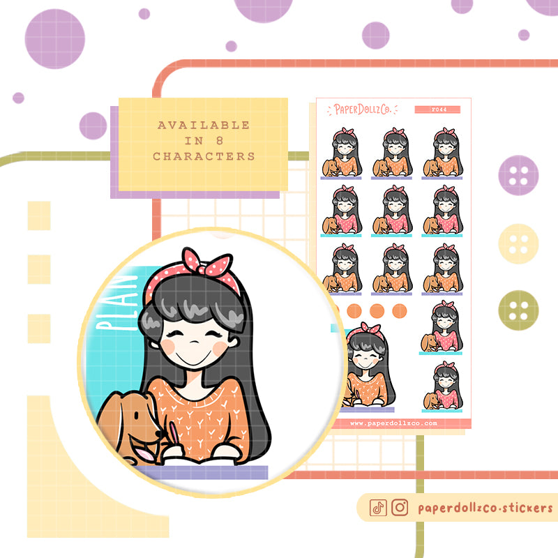 Plan with Dog | Activity Stickers | f044