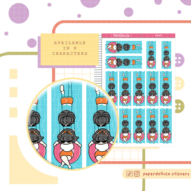 Swim Couple Planner Stickers | f065