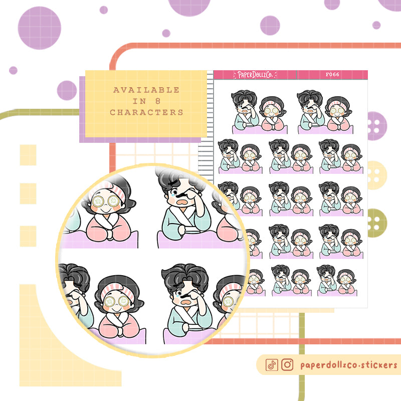 Pamper Couple Planner Stickers | f066