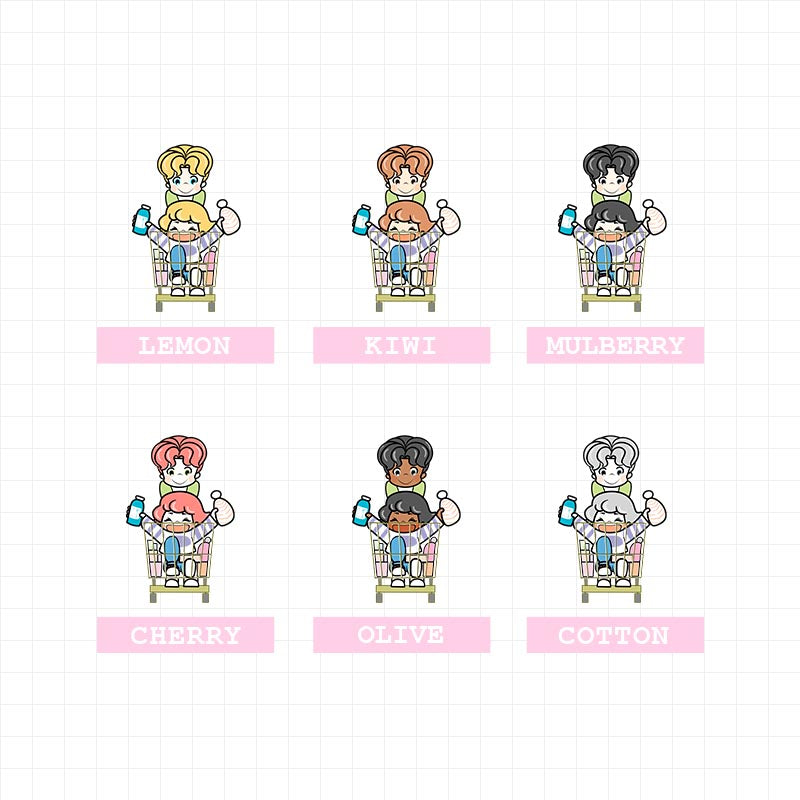 Grocery Couple | Activity Stickers | f069