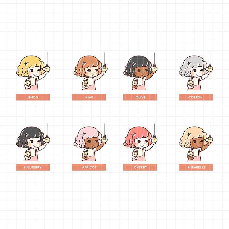 Change Bulb PaperDollzCo Planner Stickers | f073