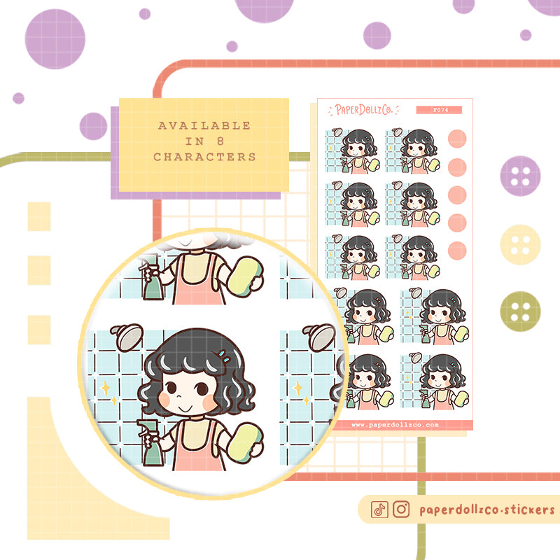 Clean Bathroom | Activity Stickers | f074