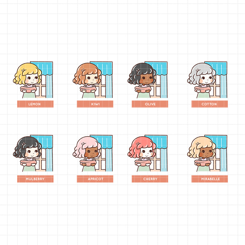 Change Curtains PaperDollzCo Planner Stickers | f079
