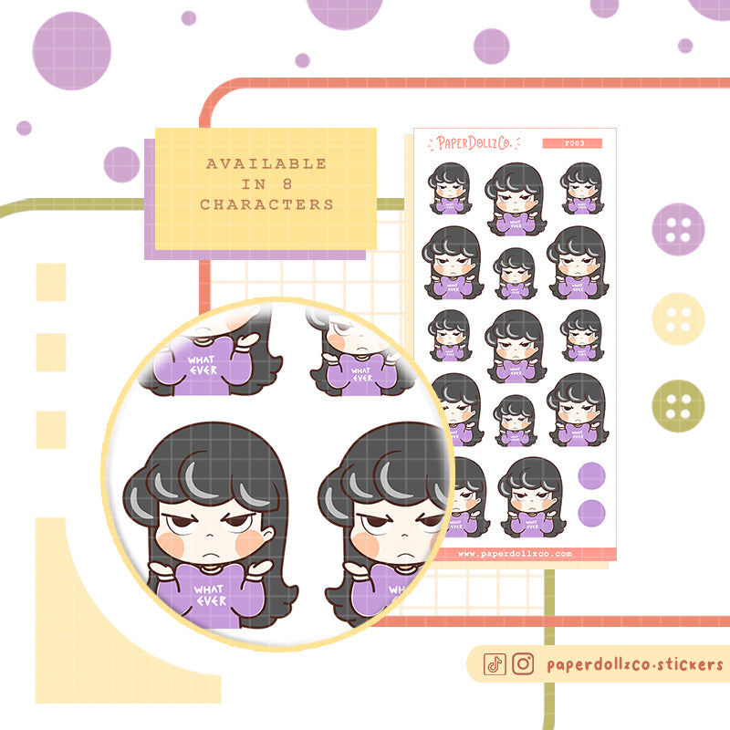 Whatever PaperDollzCo Planner Stickers | f083
