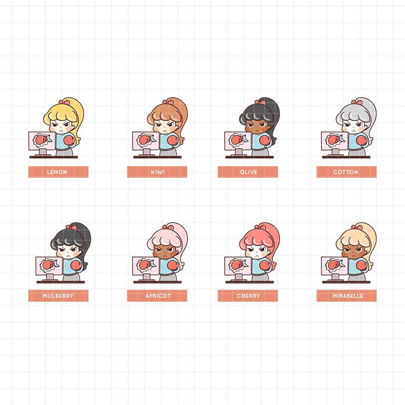 Punch Computer PaperDollzCo Planner Stickers | f087