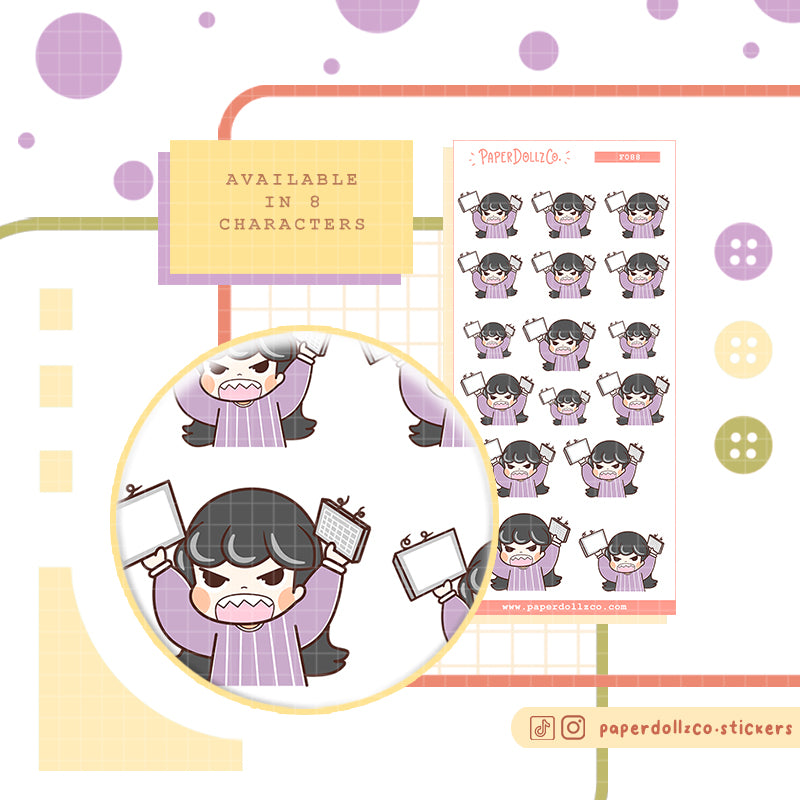 Broken Laptop PaperDollzCo Planner Stickers | f088