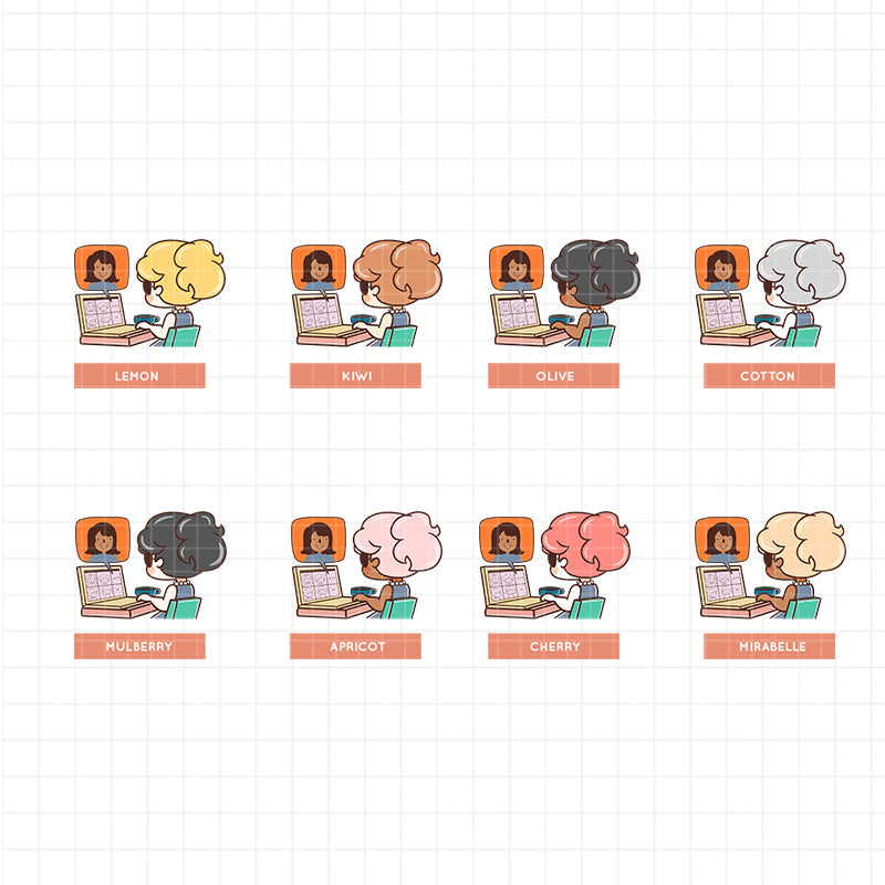 Virtual Meetings | Lady Boss | Activity Stickers | f096