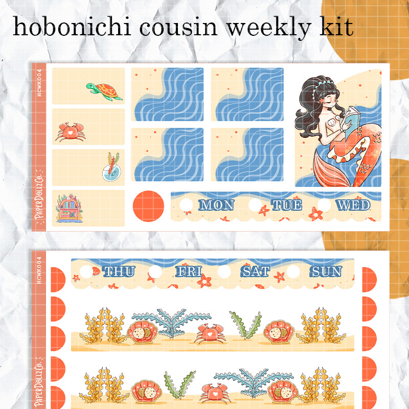 Bookish The Modern Mermaids Hobonichi Cousin Weekly Kit | hcwk004