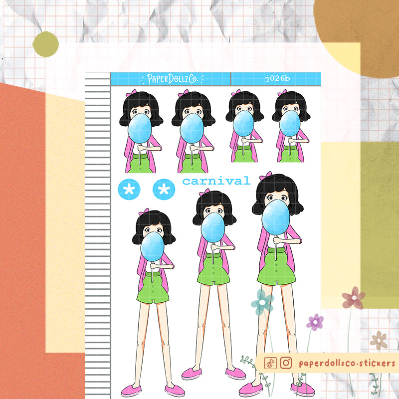 PaperDollzCo Carnival Planner Sticker | J026b