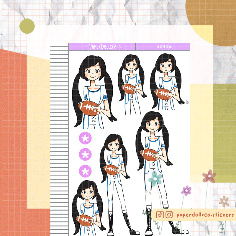 PaperDollzCo American Football Planner Sticker | J040a