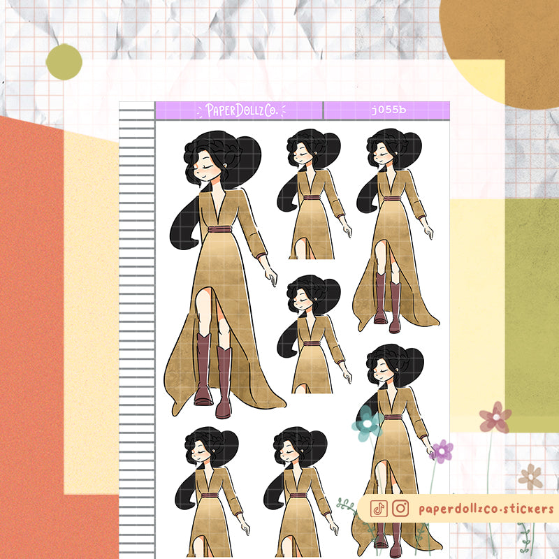 PaperDollzCo Boho Planner Sticker | J055b