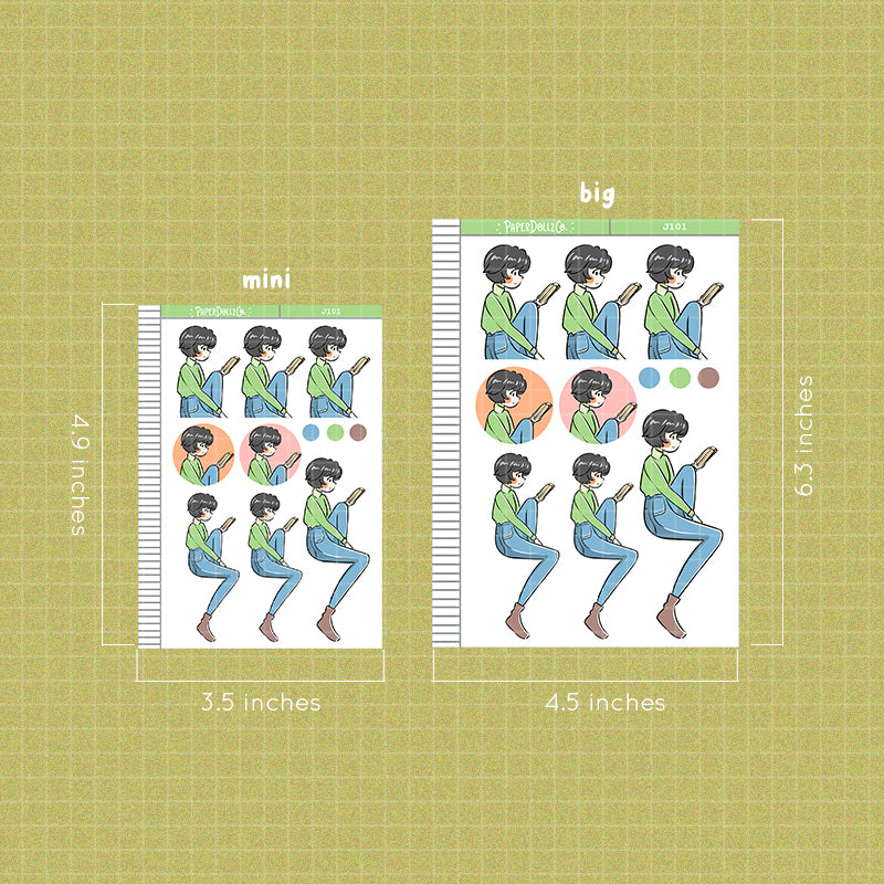 Book Lover | Just Dolls Stickers | J101