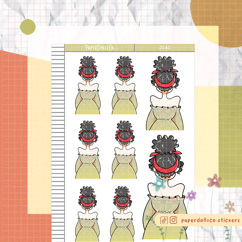 Curly Bandanna | Just Dolls Stickers | J141