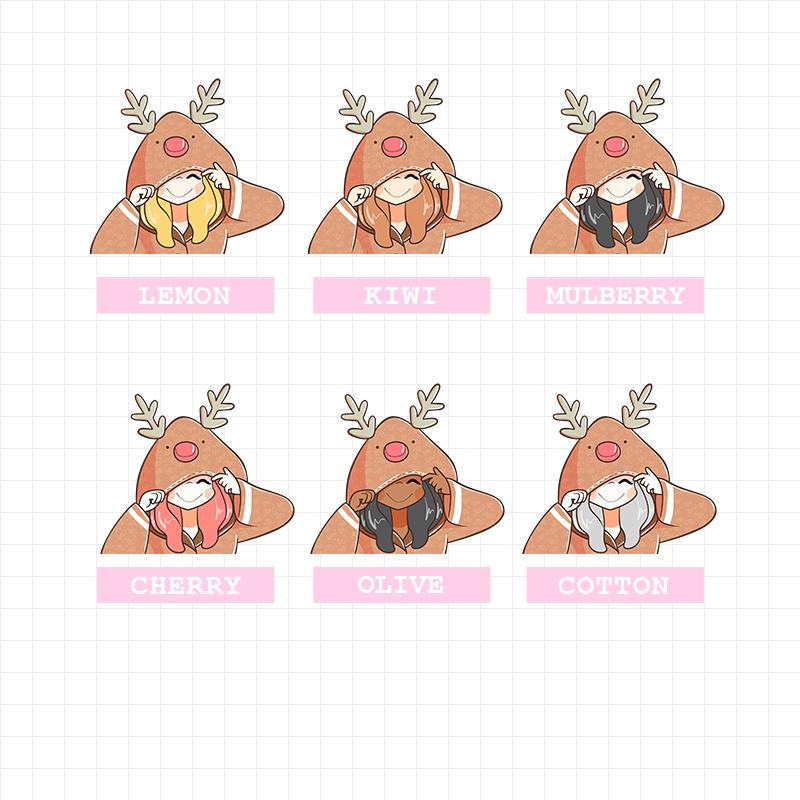 Reindeer Onesie | Just Dolls Stickers | J147