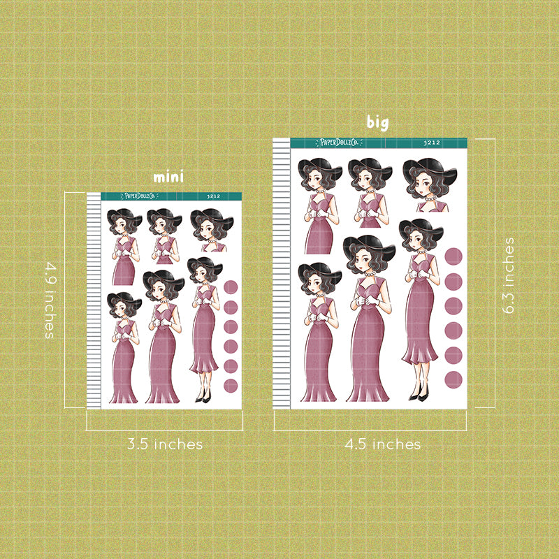 60s Formal Planner Sticker | J212