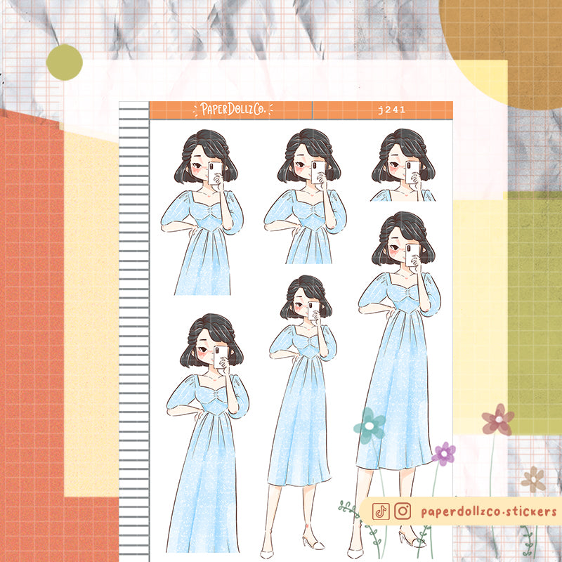 Blueberry PaperDollzCo Summer Planner Stickers | J241