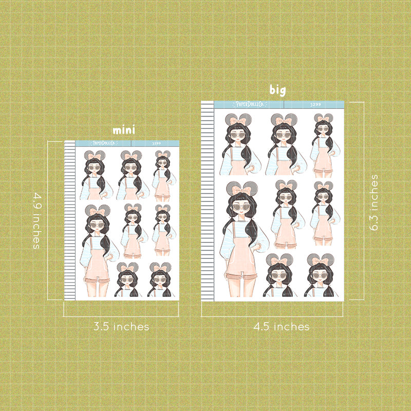 Swing Ride My Fair Ladies PaperDollzCo Planner Stickers | J299