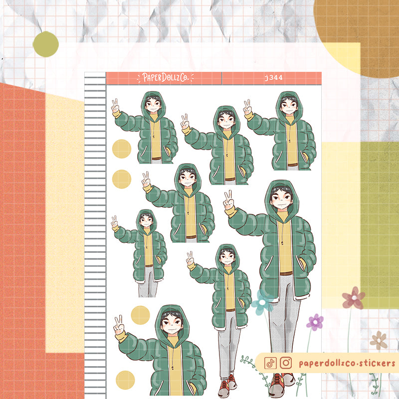 Clingy Guy | Crush Confessions | Paperdollzco Planner Stickers | J344