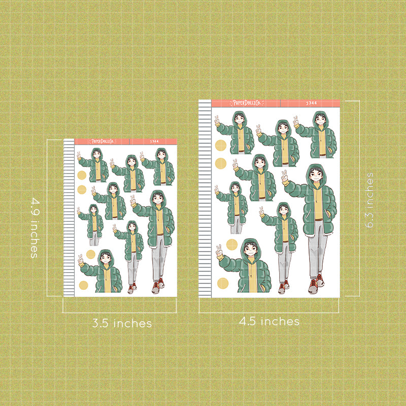 Clingy Guy | Crush Confessions | Paperdollzco Planner Stickers | J344