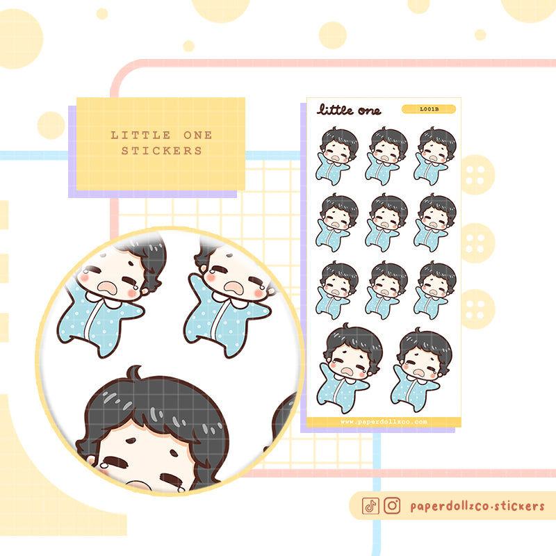 Baby Cry Paperdollzco Planner Stickers | I001b | I001g