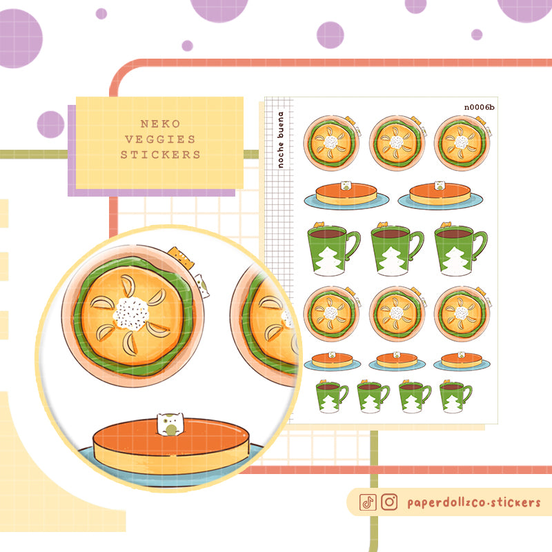 Noche Buena Sticker Neko Veggies