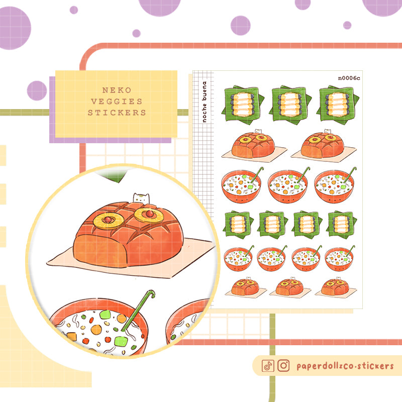 Noche Buena Sticker Neko Veggies