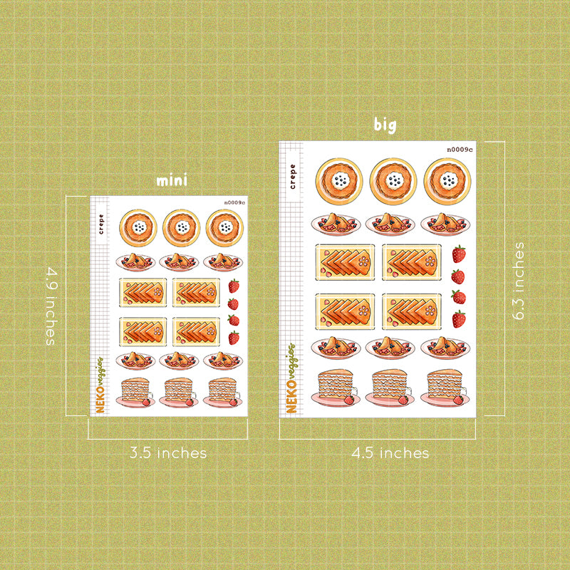 Crepe Sticker Neko Veggies